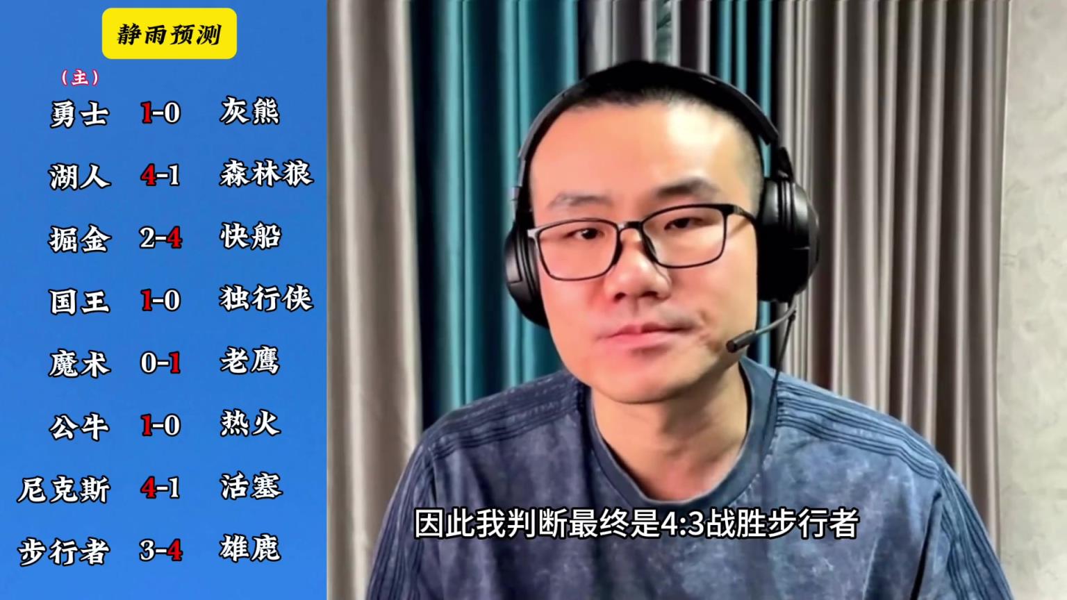 你同意嗎？靜雨對(duì)東西部季后賽球隊(duì)的預(yù)測(cè)：勇贏(yíng)熊 湖船尼鹿晉級(jí)